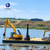 Plateforme ponton d'excavatrice amphibie économique pour le dragage des zones humides et des rivières