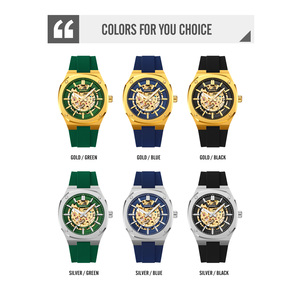 Reloj Automático de Lujo para Hombre con Logotipo Personalizado ODM/OEM, Correa de Silicona, Esfera Empotrada, Resistente al Agua, Venta al Por Mayor - Product Image 6