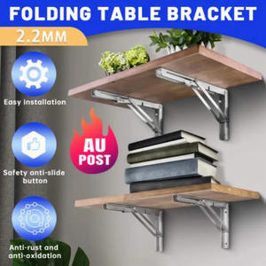 เหล็กกล้าไร้สนิม 304 แบบหนาสำหรับใช้ในครัวเรือน ชั้นวางของแบบพับได้ติดผนัง รับน้ำหนักได้ดี - Product Image 3