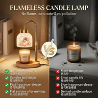Lampe chauffe-bougie personnalisable à intensité variable et hauteur réglable, cadeau de fête des Mères pour maman, décoration intérieure
