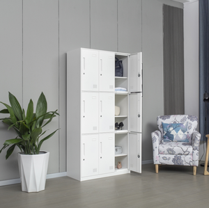 <span class=keywords><strong>Casier</strong></span> en acier laminé à froid de petite taille, 9 portes, structure KD, revêtement en poudre, montage mural, couleur RAL personnalisée, fabriqué par l'usine HUAWEI Luoyang - Product Image 4