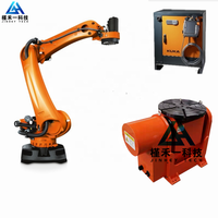 Robot de soudage Kuka KR16 avec positionneur et soudeur pour le soudage de l'acier inoxydable Fer Art Works Manufacturing Plant