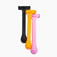 Rasoir jetable à double lame avec bande lubrifiante Bikini corporel en acier inoxydable pour femmes Emballage de carte suspendu