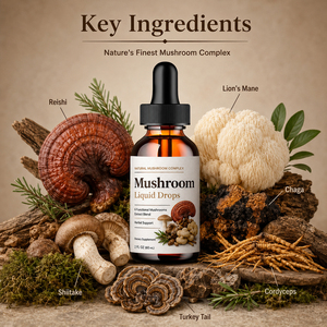 Venta Directa de Suplementos de Extracto de Hongo Multifuncional en Gotas Líquidas de 60 ml, Dosis de 2 ml, Calidad Certificada para Todas las Edades, Incluyendo Recién Nacidos - Product Image 5