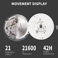 Montre automatique Space Wandering Hour pour homme, acier inoxydable 316L, verre saphir incurvé, montres mécaniques, fabricant OEM personnalisé
