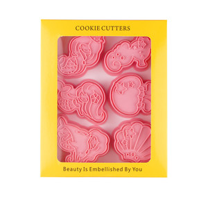 Set di 6 Tagliabiscotti a Forma di Principessa <span class=keywords><strong>Sirena</strong></span>, Nuovo Design, 6 Lame in Plastica per Biscotti e Caramelle - Product Image 2