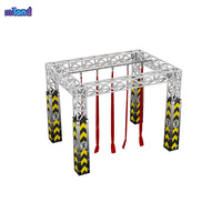 Structure de défi d'obstacles : Conception de balançoire annulaire, barres de singe sur mesure, poutre d'équilibre à installation facile pour salles de sport Ninja