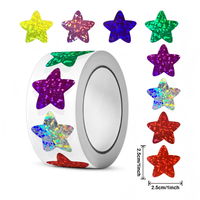 Adesivi Olografici Autoadesivi UV Impermeabili, Etichette Anime Vsco in PVC Trasparente, Adesivi in Vinile Fustellati con Logo Personalizzato