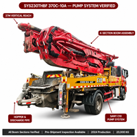 Bomba de Concreto Usada Sany 37m C10 Montada en Camión Diésel 4x2 2024, Máquina Bomba de Concreto Sany SYS230THBF 23000kg Lista para Exportación