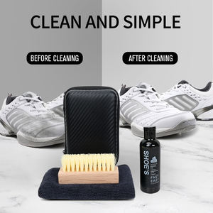 Kit de cepillos <span class=keywords><strong>para</strong></span> zapatos de viaje portátil KJ, juego de limpiador de zapatillas con cepillo de limpieza de zapatos, <span class=keywords><strong>espuma</strong></span> y paño sin agua, novedad de 2026 - Product Image 4