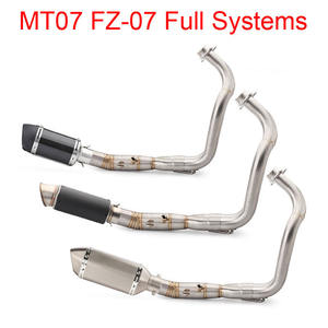 Para YAMAHA <span class=keywords><strong>MT</strong></span>-<span class=keywords><strong>07</strong></span> FZ-<span class=keywords><strong>07</strong></span> MT07 FZ07 de sistema de Escape completo modificado de Escape silenciador frente medio - Product Image 4