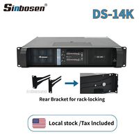 Système d'amplificateur de puissance professionnel DS-14K 4400W 2U 2 canaux classe TD pour concerts sur scène