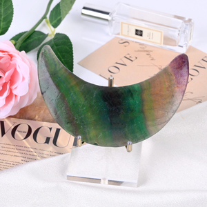 Venta al por Mayor de Luna de Cuarzo Rosa Tallada en Cristal Natural de Gran Tamaño para Decoración - Product Image 2