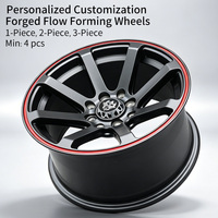Rines FLowtone de Aleación, Diseño Cóncavo Profundo, 14 Pulgadas, 4x100/114.3, Estilo AMG, para Honda Civic, Fit, City, CRX, Toyota Corolla, Vios