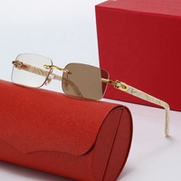 Nouvelles lunettes de soleil classiques de style européen et américain, en forme de cœur, sans monture, photochromiques, en acétate, avec charnière à ressort, protection UV400, dégradées