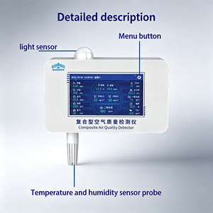 Monitor de Calidad del Aire Interior con Pantalla Táctil RS485, Capaz de Medir PM2.5/PM10/Temperatura y Humedad/CO2/TVOC/O3/<span class=keywords><strong>CO</strong></span>/NH3 - Product Image 4
