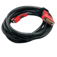 Conector OBD2 personalizado de fábrica, doble rojo, rosca externa de 15 Pines, arnés de Cable de diagnóstico de coche Universal de PVC, máquinas para automóviles