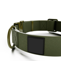 Collier pour chien en PVC robuste avec boucle en métal, anneau en D, zone plate pour fixation de laisse, accessoire pour animaux de compagnie pratique et élégant