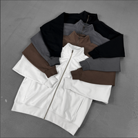 Pull personnalisé unisexe de haute qualité avec logo 100% coton sweat à capuche uni et vierge à fermeture éclair pour hommes