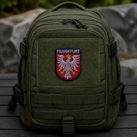 Écusson brodé personnalisé Scène d'architecture urbaine, style tactique, en tissu sergé avec fixation auto-agrippante pour chapeaux et uniformes