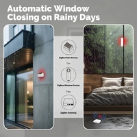 Capteur de pluie intelligent MOES Tuya ZigBee, sans fil, étanche IPX4, utilisation en extérieur, alimenté par batterie, contrôle par application, écran