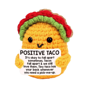Taco emocional apoyo positivo Crochet animales divertido Taco Navidad cumpleaños Regalos para mujeres mamá hija hermana amiga - Product Image 1