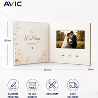 Carte d'invitation de mariage personnalisée, album photo musical, brochure vidéo numérique, livret