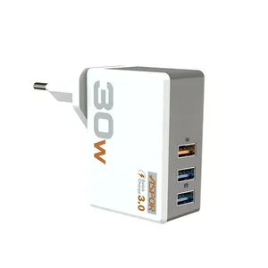 ASPOR Cheap Price A858 30W USB Quick Phone Charger QC3.0 PD3.0 Fast Charging 3 Ports Adapter For IPhone 13 14 Pro Xiaomi Samsung