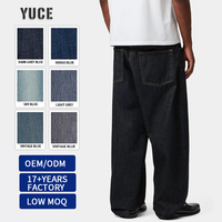 Jeans Baggy de Mezclilla Cruda Personalizados YUCE, Jeans de Mezclilla Selvedge de Algodón de Alta Calidad, Jeans de Mezclilla de Corte Limpio para Streetwear