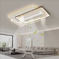Ventilateur de Plafond Avec Lumière Moderne Salon Éclairage À La Maison Ventilateur De Plafond Sans Lame Moderne Plafonnier Led Moderne Pour Salon lumière