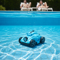 Nettoyeur robotique de piscine automatique sans fil à une touche, certifié CE, fabriqué en matériau ABS