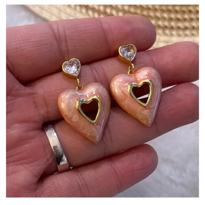 เครื่องประดับสแตนเลสสำหรับเป็นของขวัญจากอินเดียดีไซน์แบบเฉพาะกลุ่มต่างหูมุกแบบเรียบง่ายสไตล์ผู้หญิง - Product Image 3