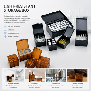 Caja de Almacenamiento Degao Resistente a la Luz, Negra o Marrón, para Viales, Ampollas y Medicamentos Sensibles a la Luz, Tres Tamaños Disponibles - Product Image 2