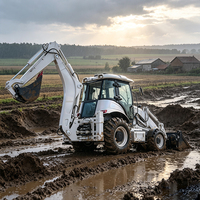 Pengiriman Gratis Euro5 CE EPA Traktor Kompak Backhoe Tugas Berat Segala Medan untuk Pertambangan Pekerjaan Rekayasa Kota