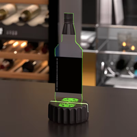 Tente de table de menu clignotante à LED en acrylique personnalisée pour bars, restaurants et fêtes en plein air