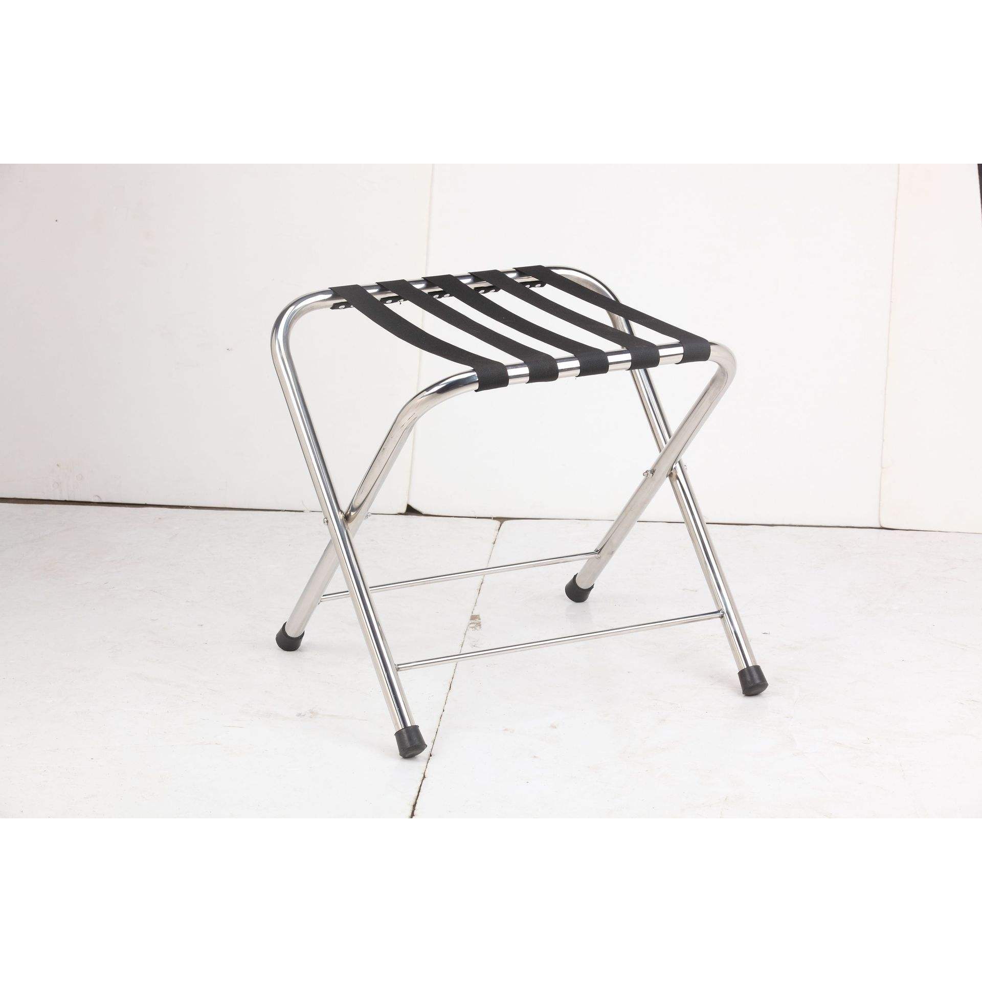 I013 Portaequipajes plegable de acero inoxidable Plata