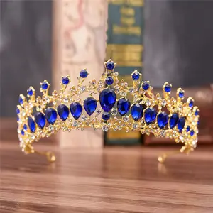 All'ingrosso oro decorativo metallo bellezza capelli diadema diamante principessa ragazze compleanno copricapo sposa corone regine