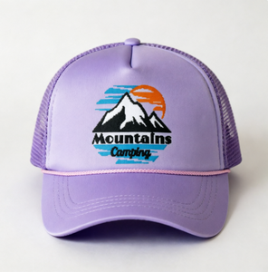 Gorra de Béisbol de 5 Paneles para Mujer, Estilo Trucker, con Visera Curva, Cierre a Presión, Estampado Digital, Impermeable - Product Image 5
