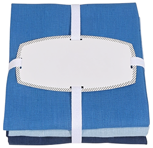 Solid Color Woven Cotton <b>Kitchen</b> <b>Towel</b> Rectangle Eco Friendly Machine Washable Blue Set - Product Image 1