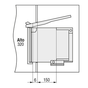 Ring waste <b>bin</b>. <b>Automatic</b> lid. For cabinet. - Product Image 2