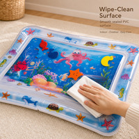 Tapis de jeu aquatique gonflable en PVC de qualité supérieure pour bébés et tout-petits, tapis sensoriel à faire rouler sur le ventre, pour l'intérieur et l'extérieur