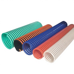 Tubería Espiral Reforzada de PVC para Succión y Descarga de Aguas Residuales, Material de Transporte con Presión Negativa, Forma Plana con Nervaduras - Product Image 1