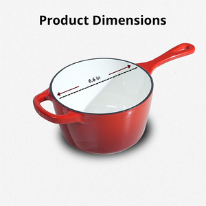 Casserole <span class=keywords><strong>en</strong></span> <span class=keywords><strong>fonte</strong></span> rouge de 1,75 QT, <span class=keywords><strong>meilleure</strong></span> casserole <span class=keywords><strong>en</strong></span> <span class=keywords><strong>fonte</strong></span> antiadhésive, casserole ronde <span class=keywords><strong>en</strong></span> <span class=keywords><strong>fonte</strong></span> <span class=keywords><strong>émaillée</strong></span> avec couvercle - Product Image 3
