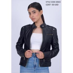 เสื้อแจ็กเก็ตหนังให้ความอบอุ่นสำหรับผู้หญิง, เสื้อแจ็คเก็ตหนังแท้เบอร์กันดีเรียบง่ายสำหรับฤดูใบไม้ร่วงและฤดูหนาวสไตล์ใหม่ - Product Image 3