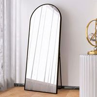 Miroir sur pied pleine longueur, grand format, design industriel, cadre arqué personnalisé, en verre, pour mariage et salon – Tendance actuelle