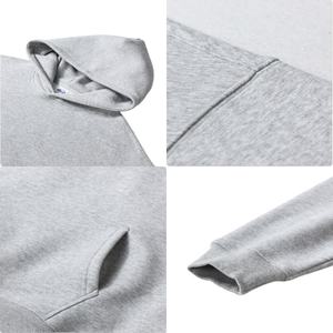 TKAN46D sweats à capuche en pur coton vierge épais polaire poids lourd grande taille sweat à capuche personnalisé logo uni sweats à capuche et sweat-shirts pour hommes - Product Image 3