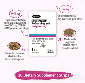 Tiras de película oral de Yerba Mate OEM en stock, 10 unidades, fórmula vegana, mantienen el metabolismo y refrescan, bienestar energético diario - Product Image 2