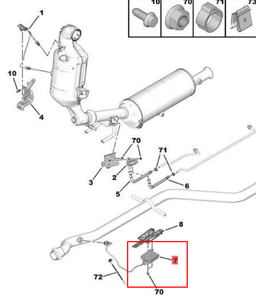 Capteur d'oxygène et d'azote pour voiture 9821121180 pour Peugeot 308 508 Citroën <span class=keywords><strong>Berlingo</strong></span> C3 1.6 2.0 <span class=keywords><strong>Blue</strong></span> <span class=keywords><strong>HDi</strong></span> - Product Image 2