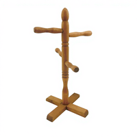 Support à tasses en bois d'acacia moderne et écologique, support d'affichage d'accessoires suspendus, design en forme d'arbre, type de support multifonctionnel pour vaisselle