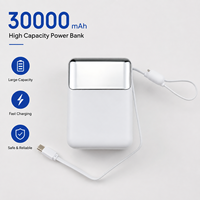 Batterie externe multifonctionnelle portable personnalisée 30000 mAh avec charge rapide PD22.5W en promotion